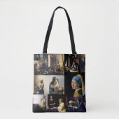 Tote Bag Johannes Vermeer - Patchwork de chefs-d'oeuvre (Devant)