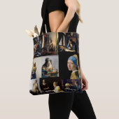 Tote Bag Johannes Vermeer - Patchwork de chefs-d'oeuvre (De près)