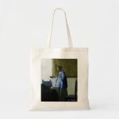 Tote Bag Johannes Vermeer - Une femme en bleu lisant une le (Devant)