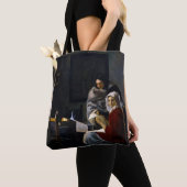 Tote Bag Johannes Vermeer - Une fille interrompue à sa musi (De près)