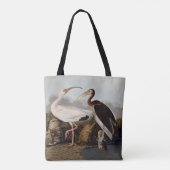 Tote Bag John James Audubon White Ibis Bird Print Classic (Dos)