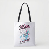 Tote Bag Johnny Bravo - Man I'm Pretty Retro Graphic (Devant)