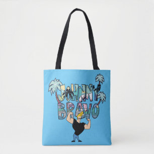 Tote Bag Johnny Bravo Palm Tree Name