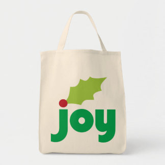 Tote Bag Joie avec la feuille et l'épicerie organique