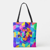 Tote Bag Joie géométrique vive (Dos)