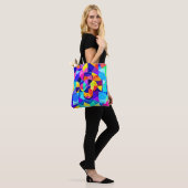 Tote Bag Joie géométrique vive (Sur le modèle)