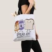 Tote Bag Joie mignonne de diffusion de beurre d'arachide et (De près)
