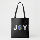 Tote Bag Joie terrestre moderne en noir (Devant)