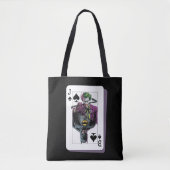 Tote Bag Joker and Batman Spade Playing Card Illustration (Devant)