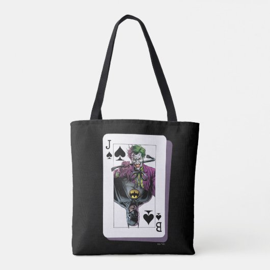 Tote Bag Joker and Batman Spade Playing Card Illustration (Dos)