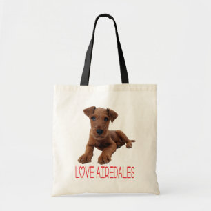 Tote Bag Joli Amoureux de Chiens Airedale Terrier