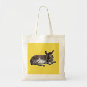 Tote Bag Joli âne chocolat bébé poulain dormant