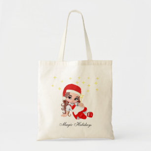 Tote Bag Joli ange fée de Noël & étoiles