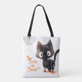 Tote Bag Joli Bac ou traiter Halloween Chat Noir (Dos)
