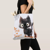 Tote Bag Joli Bac ou traiter Halloween Chat Noir (De près)