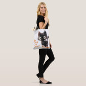 Tote Bag Joli Bac ou traiter Halloween Chat Noir (Sur le modèle)