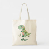 Tote Bag Joli bébé dinosaure en patchwork (Dos)
