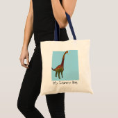 Tote Bag Joli bleu enfants brachiosaurus dinosaure art (Devant (produit))
