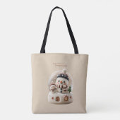 Tote Bag Joli Bonhomme de Neige en Feutre dans un Flacon (Dos)