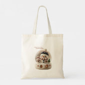 Tote Bag Joli Bonhomme de Neige en Laine Cardée (Dos)