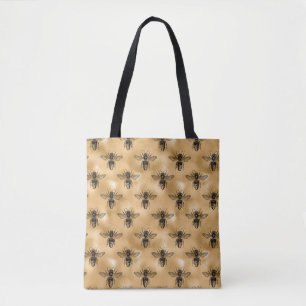 Tote Bag Joli Brown miel Motif abeille