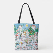 Tote Bag Joli caricature Noël Polaire Ours Penguin Party (Dos)