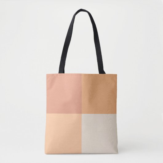 Tote Bag Joli Carrés Peach (Devant)