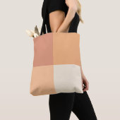 Tote Bag Joli Carrés Peach (De près)
