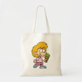 Tote Bag Joli Cartoon Enfant Manger Ice Cream Cone (Devant)