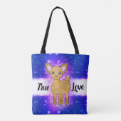 Tote Bag Joli cerf étincelant dans un vrai amour brillant (Dos)