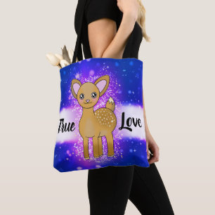 Tote Bag Joli cerf étincelant dans un vrai amour brillant