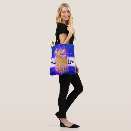 Tote Bag Joli cerf étincelant dans un vrai amour brillant (Sur le modèle)