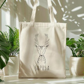Tote Bag Joli Cerf-Kids Personnalisé Noir Blanc