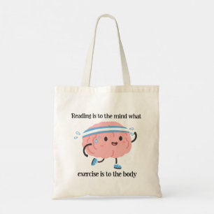 Tote Bag Joli Cerveau Rose Exercice de Lecture Amoureux du