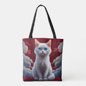 Tote Bag Joli Chat Blanc (Dos)