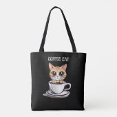 Tote Bag Joli Chat Café Drôle (Dos)