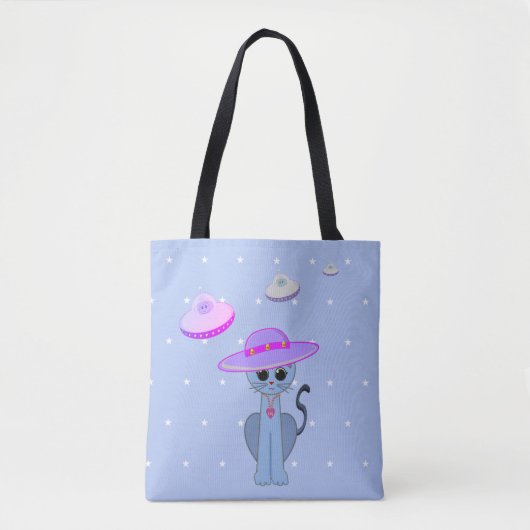 Tote Bag Joli Chat dans un Chapeau (Devant)