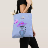 Tote Bag Joli Chat dans un Chapeau (De près)