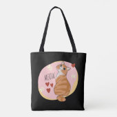 Tote Bag Joli chat orange (Dos)