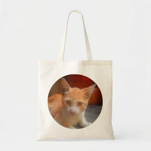 Tote Bag Joli Chat Orange Mignon (Devant)