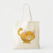 Tote Bag Joli chat roux tabby rond (Devant)