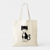 Tote Bag Joli chat smoking intelligent mignon (Dos)