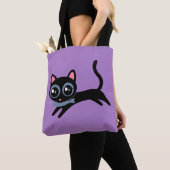 Tote Bag Joli chaton avec poisson (De près)