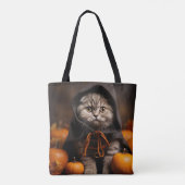 TOTE BAG JOLI CHATON TABBY BRUN HALLOWEEN (Dos)