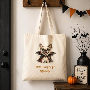 Tote Bag Joli chauve-souris vampire French Bulldog Hallowee