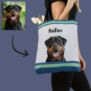 Tote Bag 🐾Joli Chic Photo Personnalisé de Chien Animal de