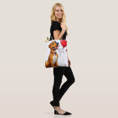 Tote Bag Joli chien de la Saint-Valentin (Sur le modèle)