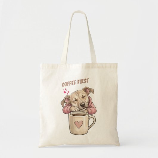 Tote Bag Joli chien dormant paisiblement (Devant)