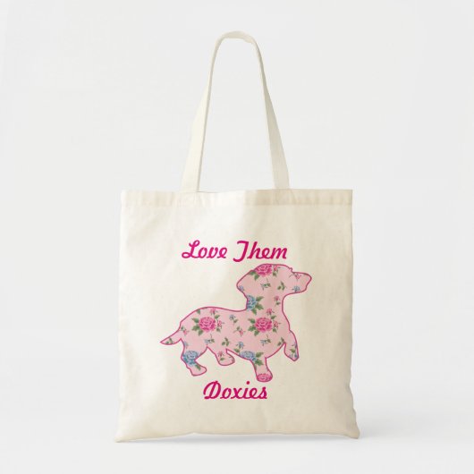 Tote Bag Joli chien teckel (Devant)