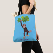 Tote Bag Joli chimpanzé dans la jungle suspendu dessin anim (De près)